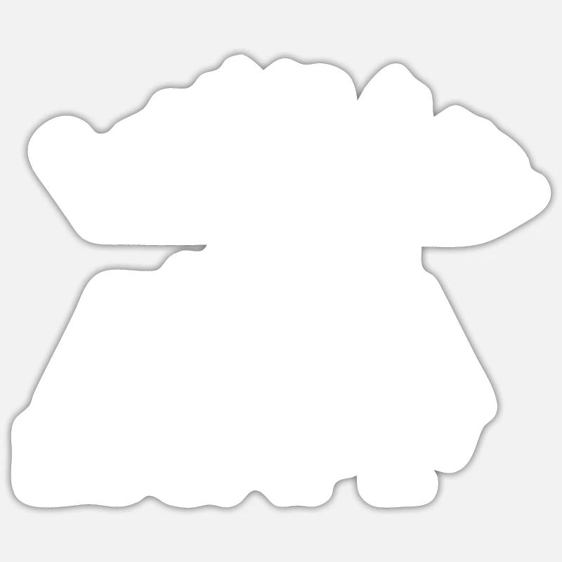 Trail Running - Sticker taille S (10 x 10 cm) - blanc mat