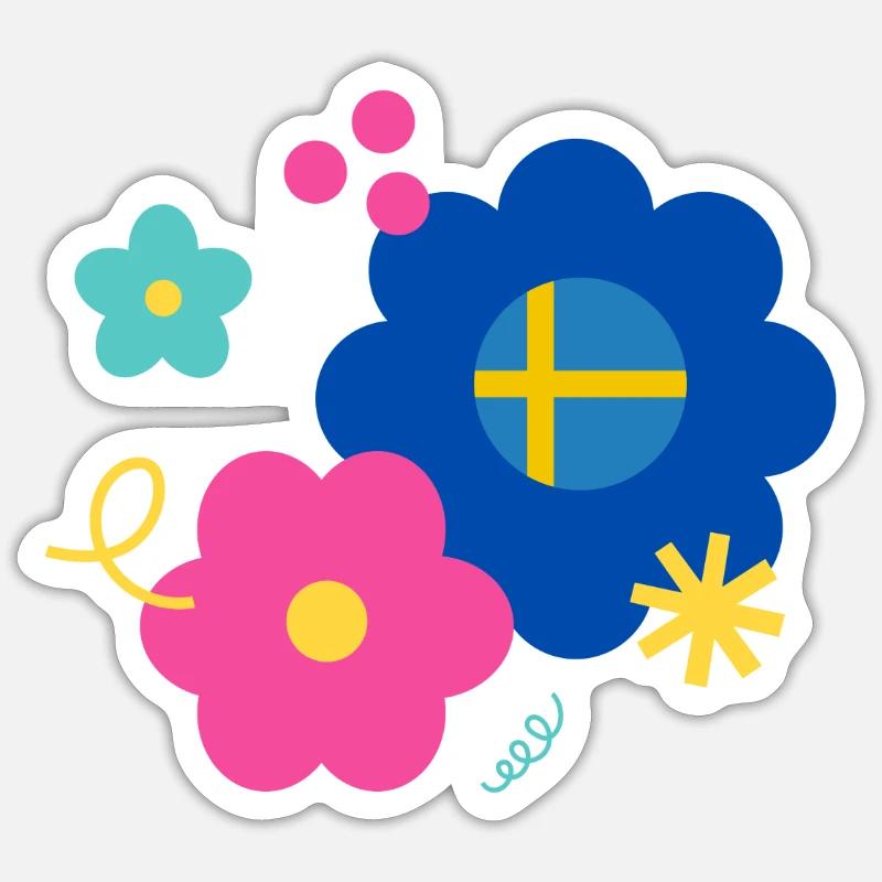 Blommor Sticker Größe S (10 x 10 cm)