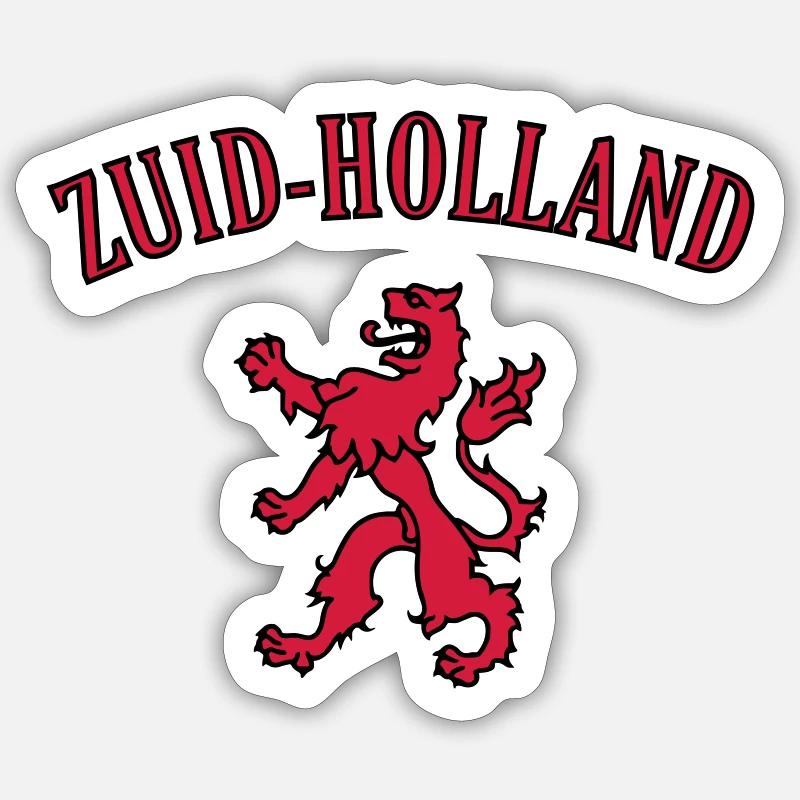 Zuid Holland - Sticker taille S (10 x 10 cm) - blanc mat