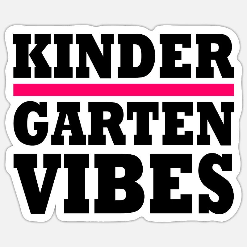 kindergarten vibes - Sticker Größe S (10 x 10 cm) - Mattweiß