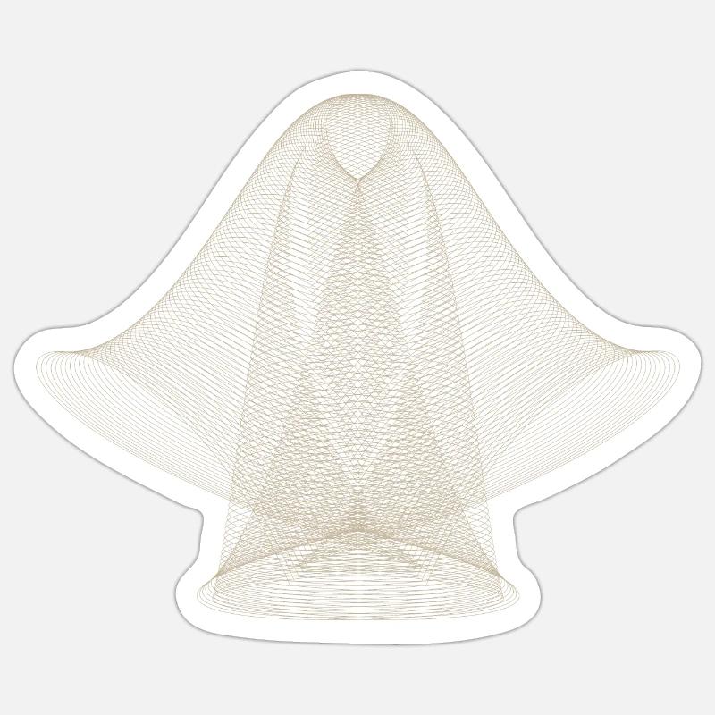 Abstraktes Punktdesign - Sticker Größe S (10 x 10 cm) - Mattweiß