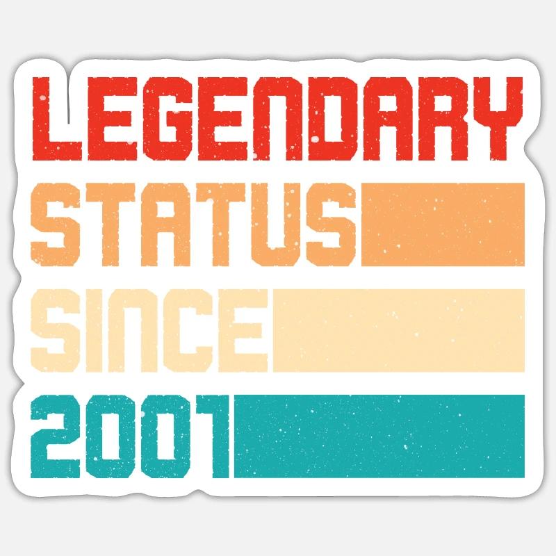 Legendärer Status seit 2001 Sticker Größe S (10 x 10 cm)