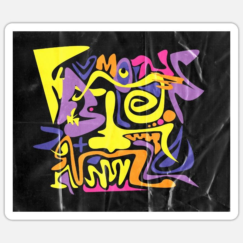 Plastic Tiki - Sticker size S (10 x 10 cm) - white matte