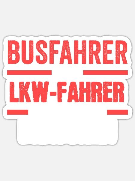 Busfahrer Job Reisebus Geschenk - Sticker Größe S (10 x 10 cm) - Mattweiß