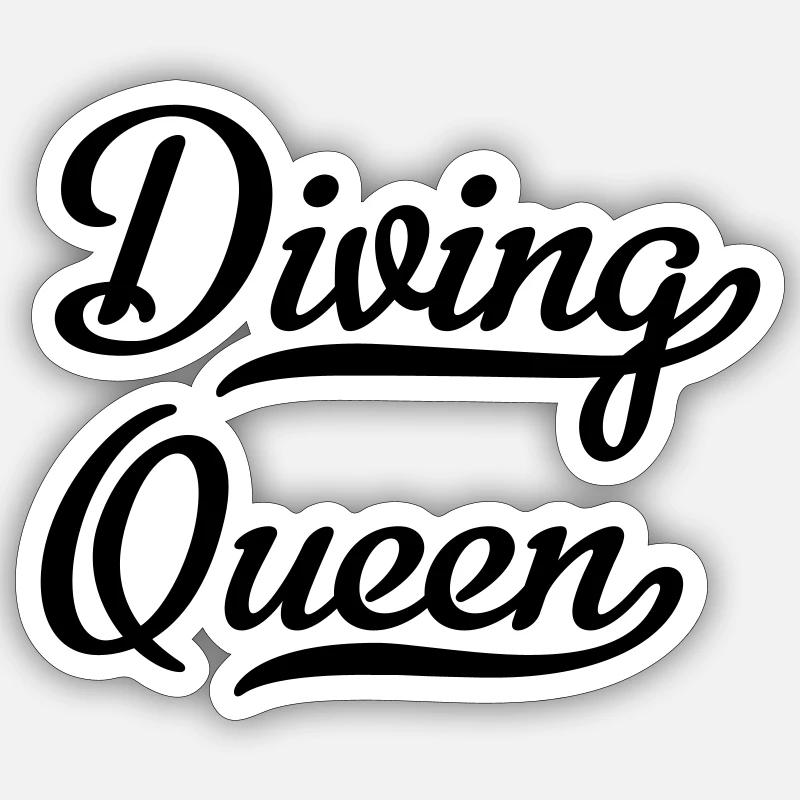 plonger - Sticker taille S (10 x 10 cm) - blanc mat