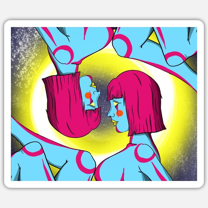 twinsouls - Sticker Größe S (10 x 10 cm) - Mattweiß