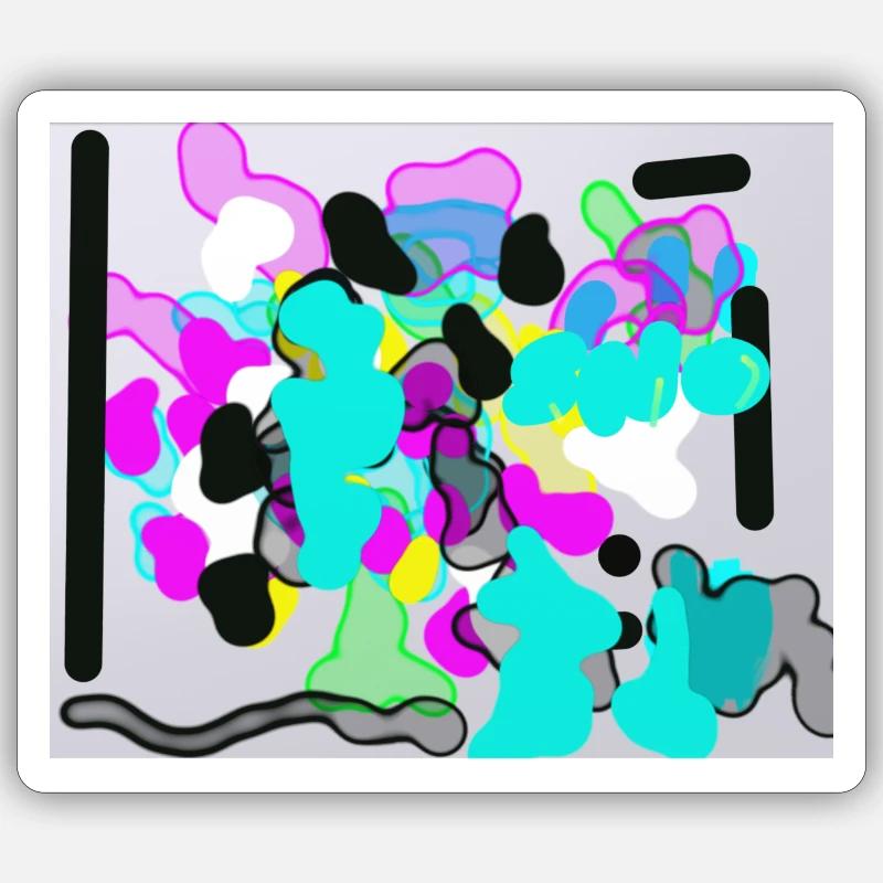 Edgar louis - Sticker Größe S (10 x 10 cm) - Mattweiß