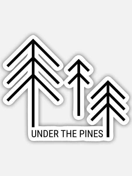 Pines - Sticker Größe S (10 x 10 cm) - Mattweiß