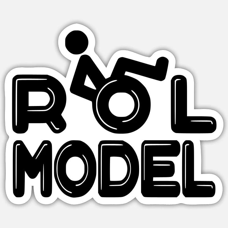 Jeder Rollstuhlfahrer ist ein Vorbild # Sticker Größe S (10 x 10 cm)