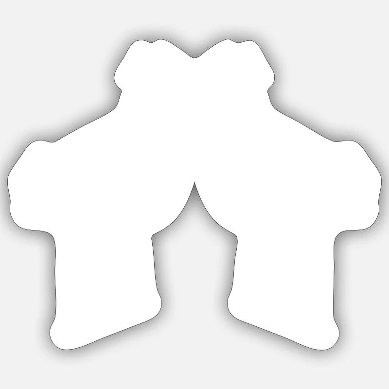 Pistole Symbol - Sticker Größe S (10 x 10 cm) - Mattweiß