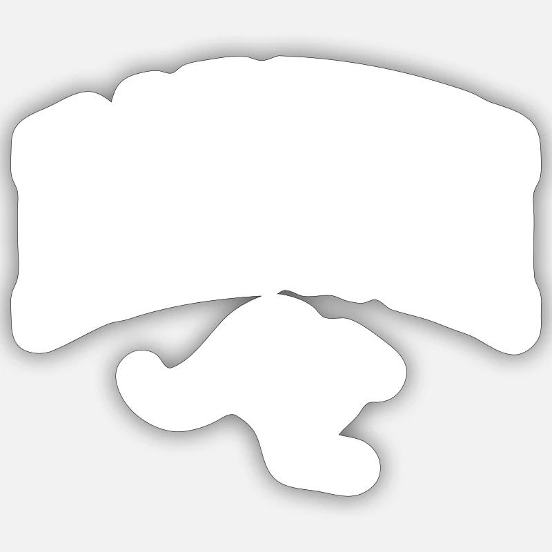 Darwin - Sticker size S (10 x 10 cm) - white matte