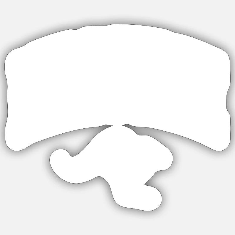 Melbourne - Sticker Größe S (10 x 10 cm) - Mattweiß