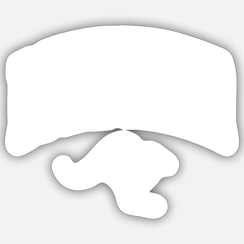 Down Under - Sticker size S (10 x 10 cm) - white matte