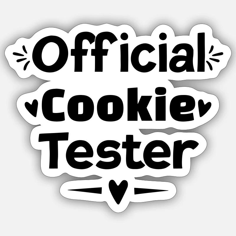 Offizieller Cookie-Tester Sticker Größe S (10 x 10 cm)