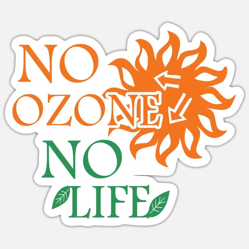 Pas d’ozone Pas de vie Sticker taille S (10 x 10 cm)