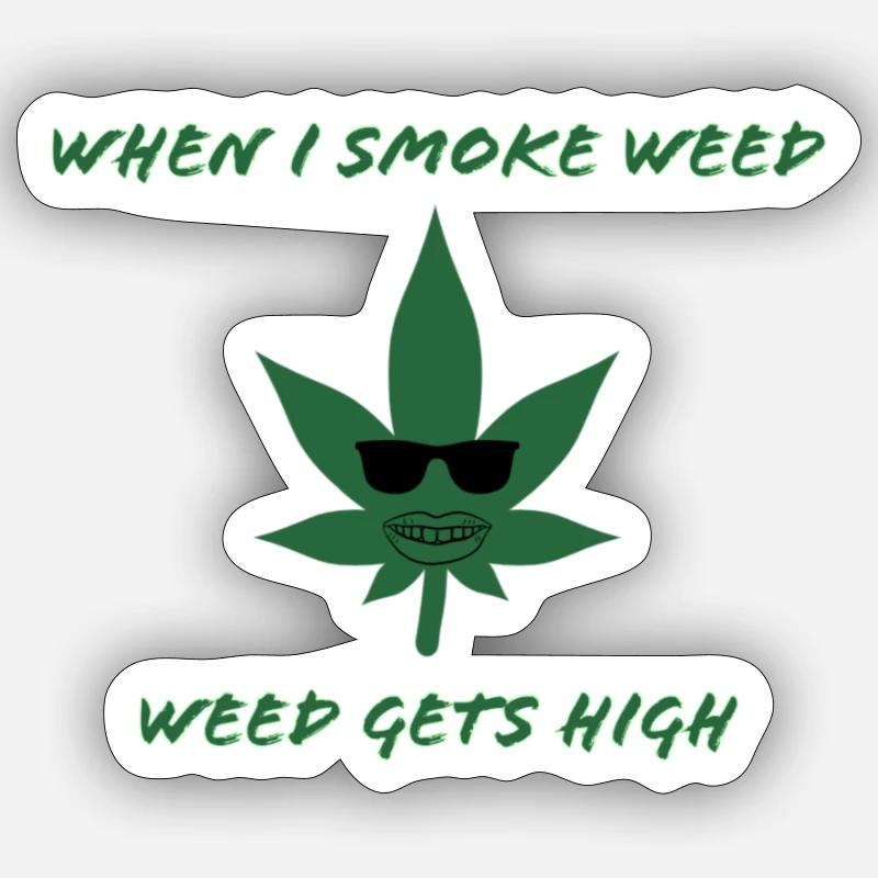When I Smoke Sticker size S (10 x 10 cm)
