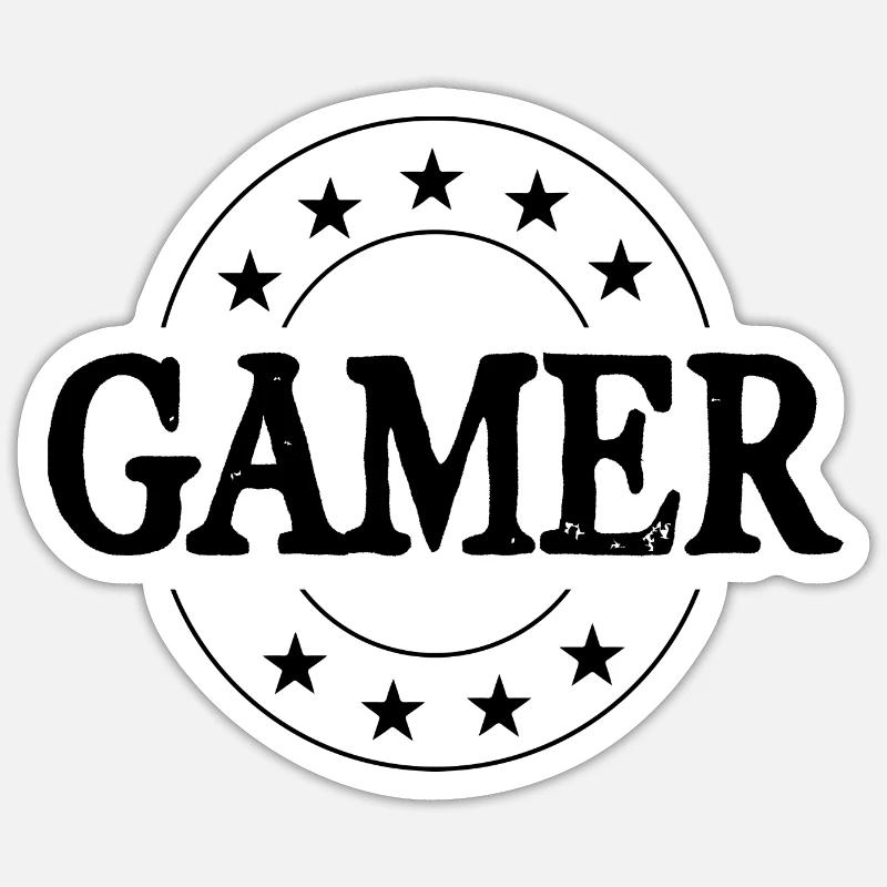 Gamer Beruf - Sticker Größe S (10 x 10 cm) - Mattweiß
