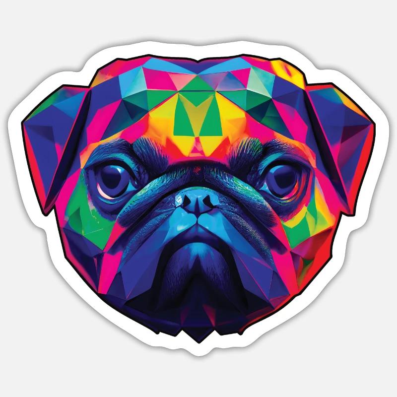 Polygone Carlin fabreich - Sticker taille S (10 x 10 cm) - blanc mat