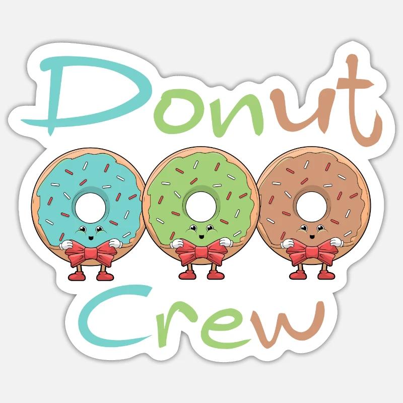 Donut Crew - Sticker size S (10 x 10 cm) - white matte