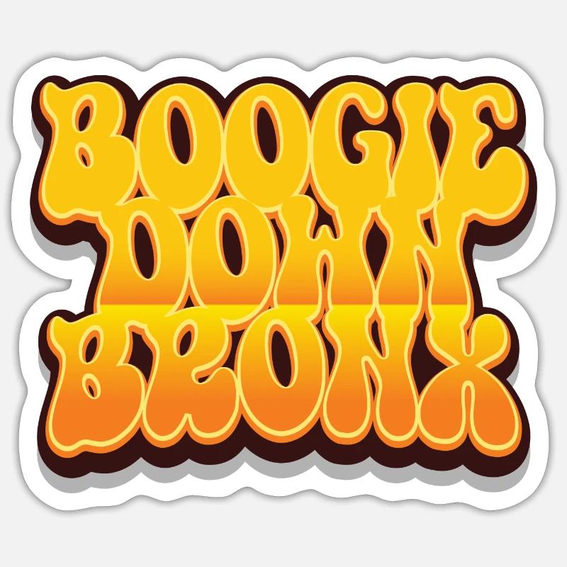 Boogie Down Bronx - Sticker Größe S (10 x 10 cm) - Mattweiß