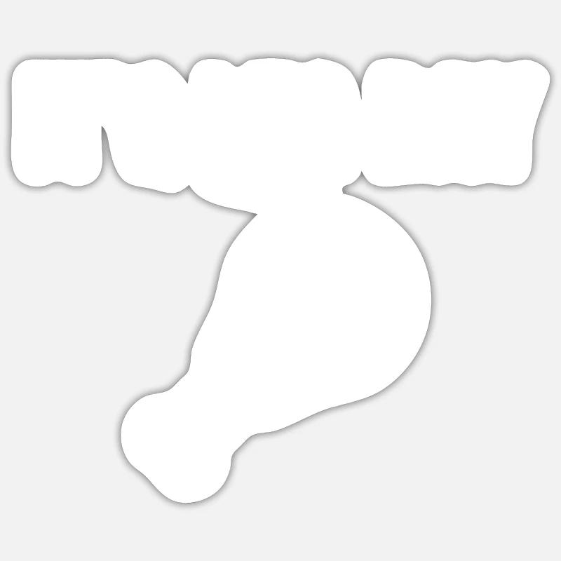 It's Leg Day - Sticker size S (10 x 10 cm) - white matte