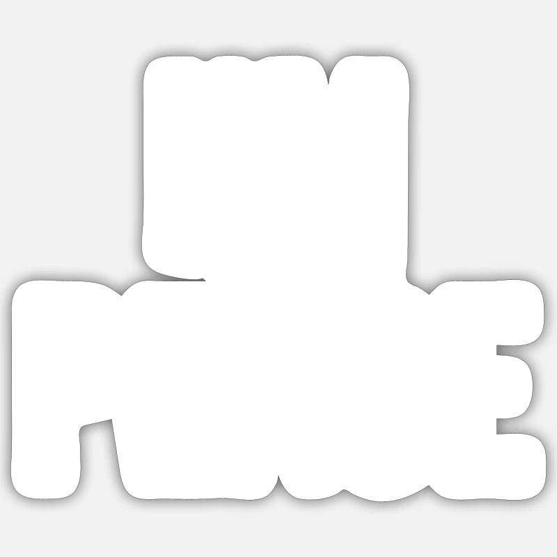 Je suis la paix - Sticker taille S (10 x 10 cm) - blanc mat
