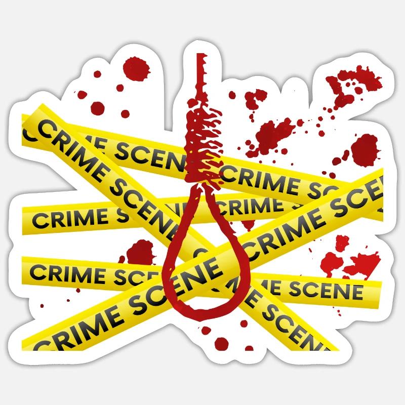 Spurensicherung - Kripo Polizei Kriminaltechnik - Sticker Größe S (10 x 10 cm) - Mattweiß