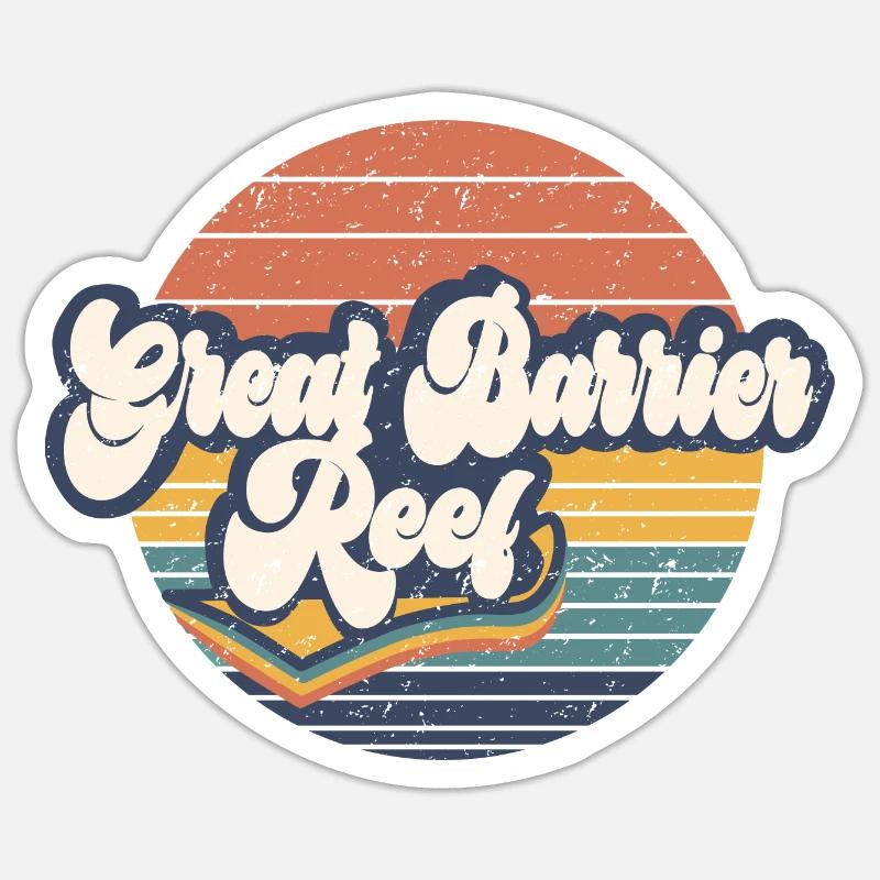 Great Barrier Reef - Sticker Größe S (10 x 10 cm) - Mattweiß