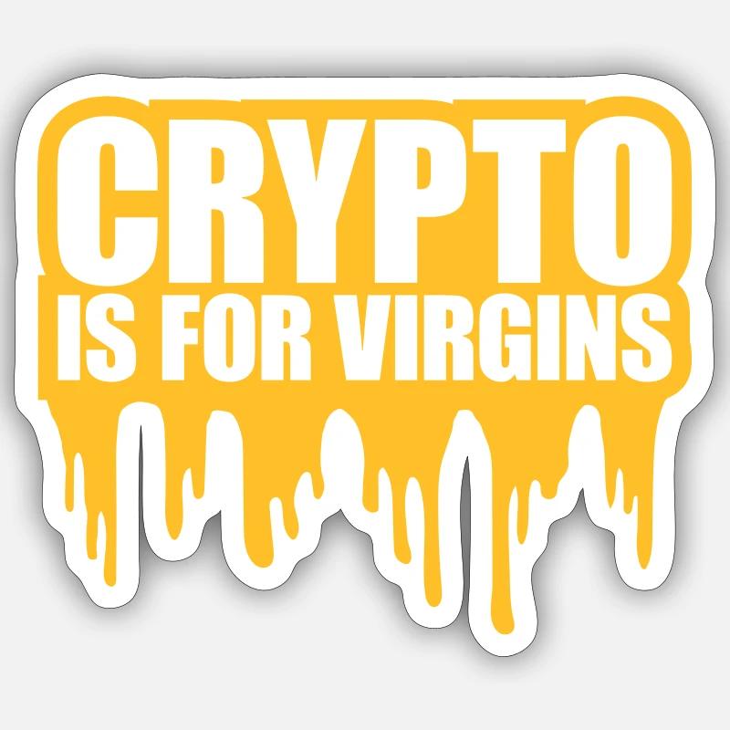 crypto is for virgins Sticker Größe S (10 x 10 cm)