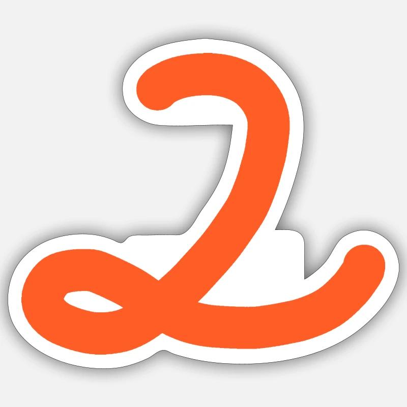 2 Number two number Sticker size S (10 x 10 cm)