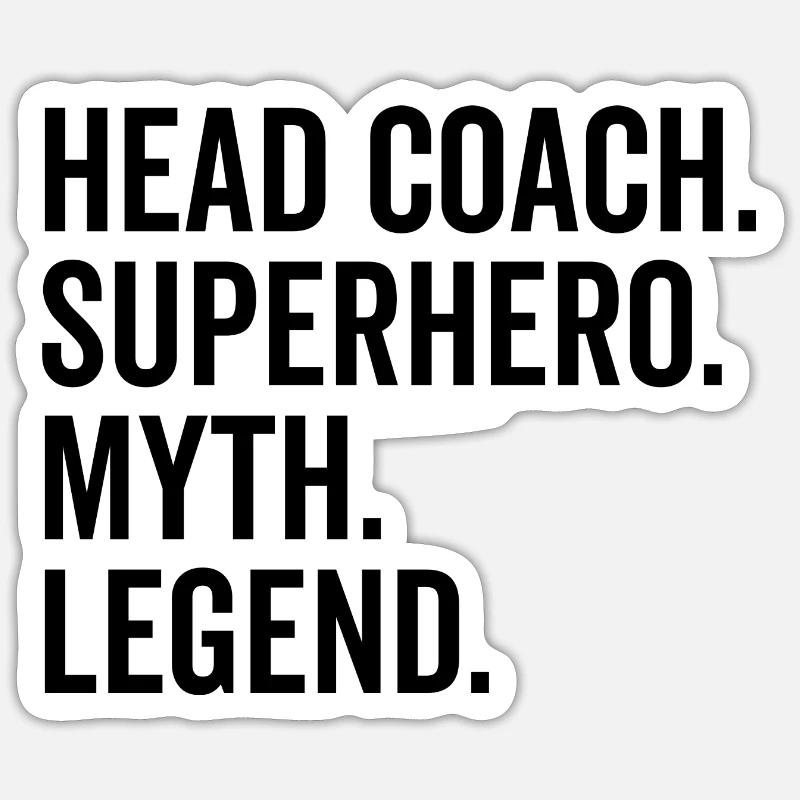 Entraîneur-chef Superhero Myth Legend - Sticker taille S (10 x 10 cm) - blanc mat