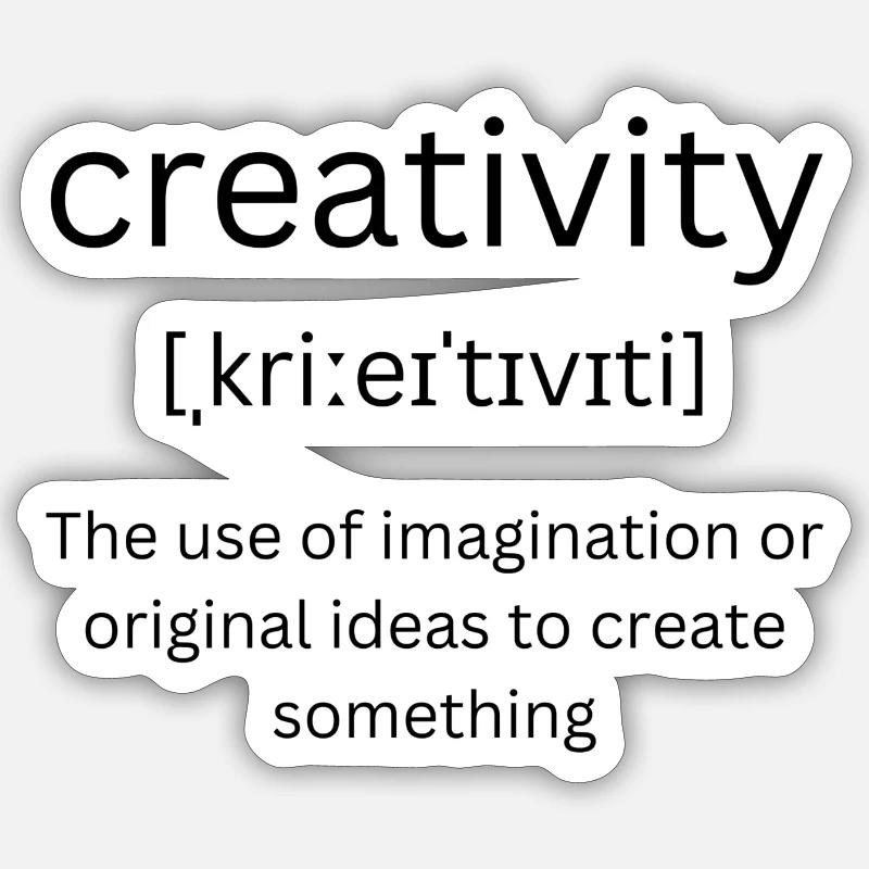 creativity- definition - Sticker size S (10 x 10 cm) - white matte