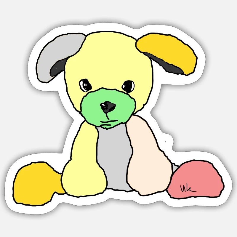 Bande dessinée pour chiens - Sticker taille S (10 x 10 cm) - blanc mat
