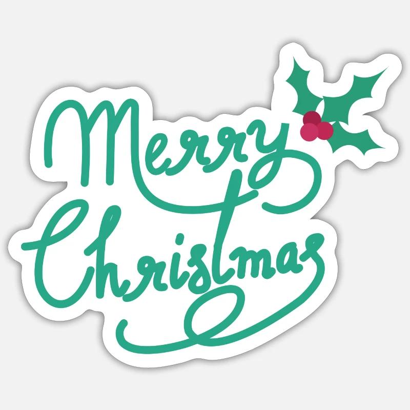 Frohe Weihnachten - Sticker Größe S (10 x 10 cm) - Mattweiß