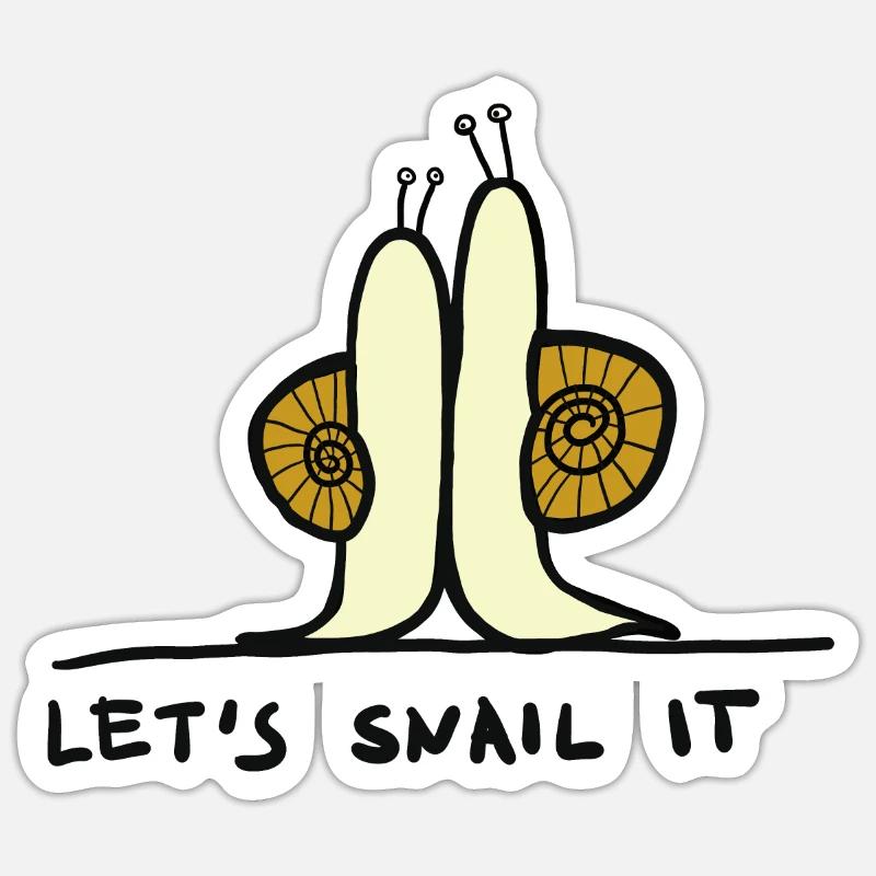let´s snail it Sticker Größe S (10 x 10 cm)