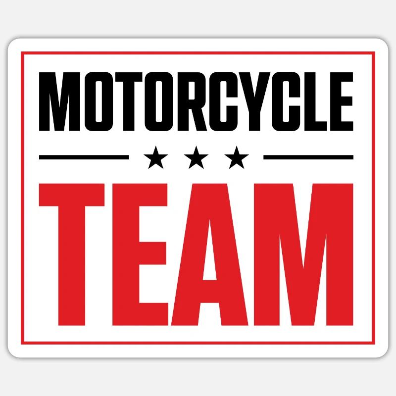 Motorcycle Team - Sticker size S (10 x 10 cm) - white matte