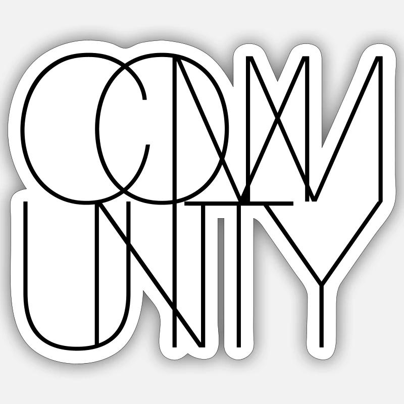 COMM UNITY Sticker Größe S (10 x 10 cm)