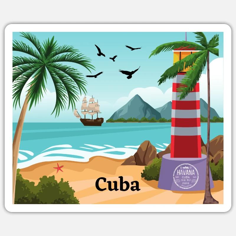 Cuba Sticker size S (10 x 10 cm)