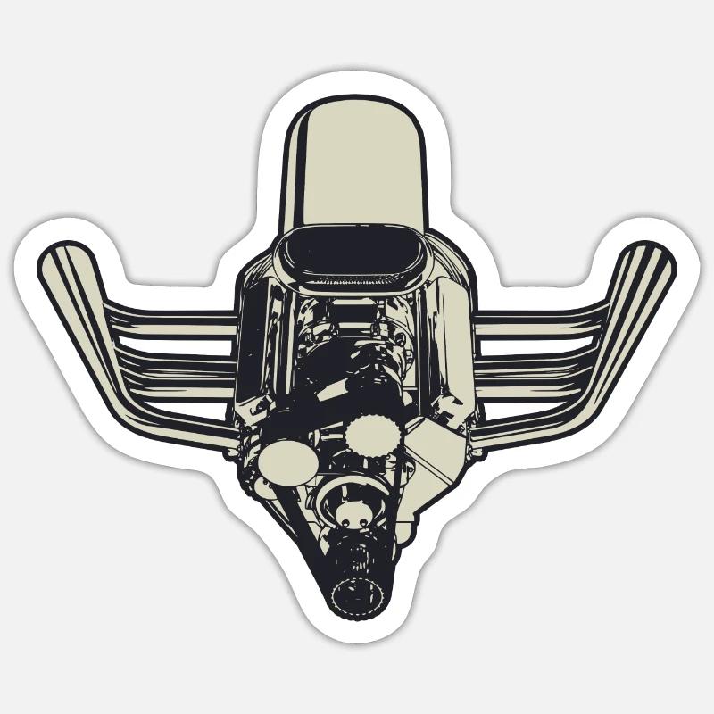 Engine - Sticker size S (10 x 10 cm) - white matte