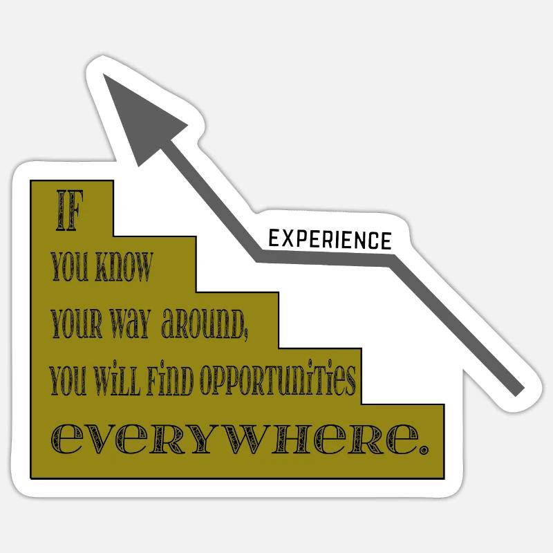 Experience - Success - Failure - Advancement - Sticker size S (10 x 10 cm) - white matte