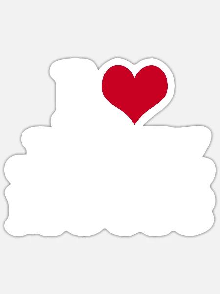 I Love Jazz Music - Sticker Größe S (10 x 10 cm) - Mattweiß