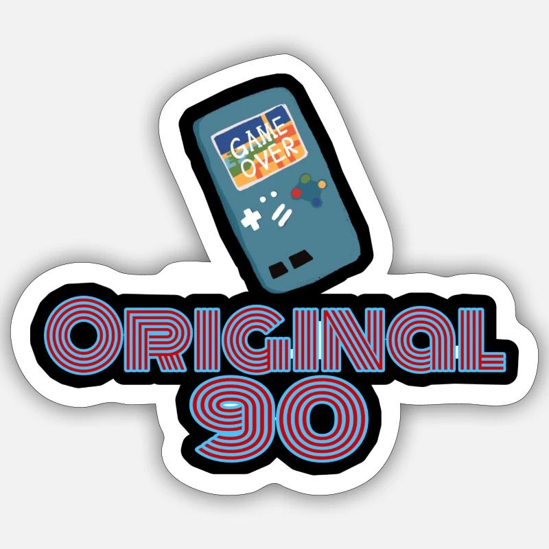 Original 90 90's Retro Design Sticker Größe S (10 x 10 cm)