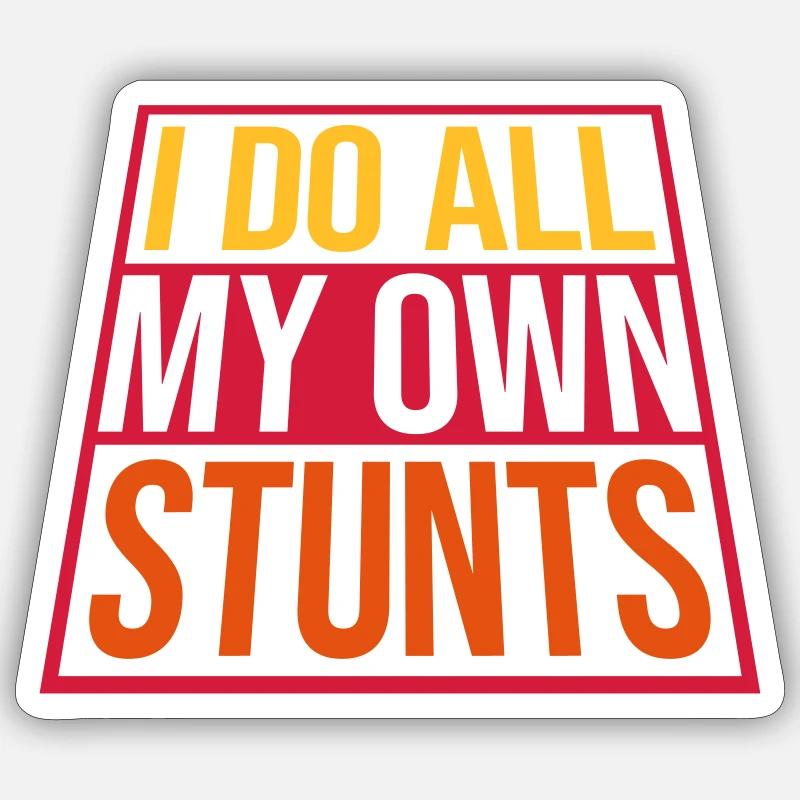 Toutes mes propres cascades - Sticker taille S (10 x 10 cm) - blanc mat