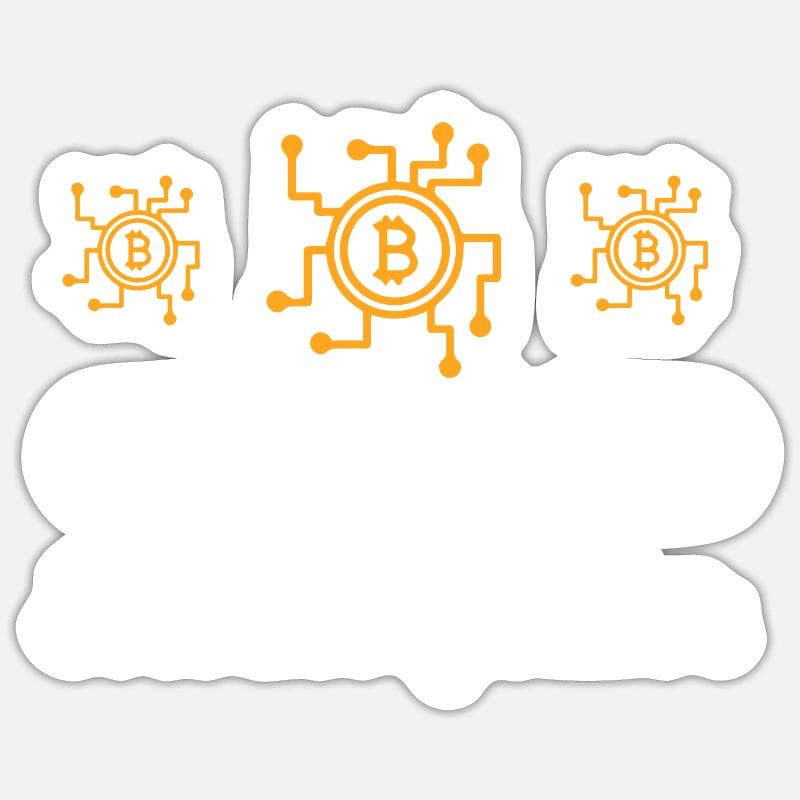 Crypto Bitcoin Trading - Sticker size S (10 x 10 cm) - white matte