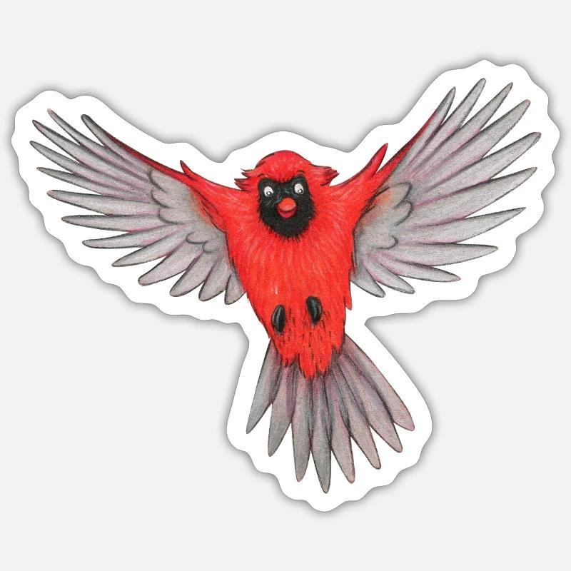 Cardinal - Sticker size S (10 x 10 cm) - white matte