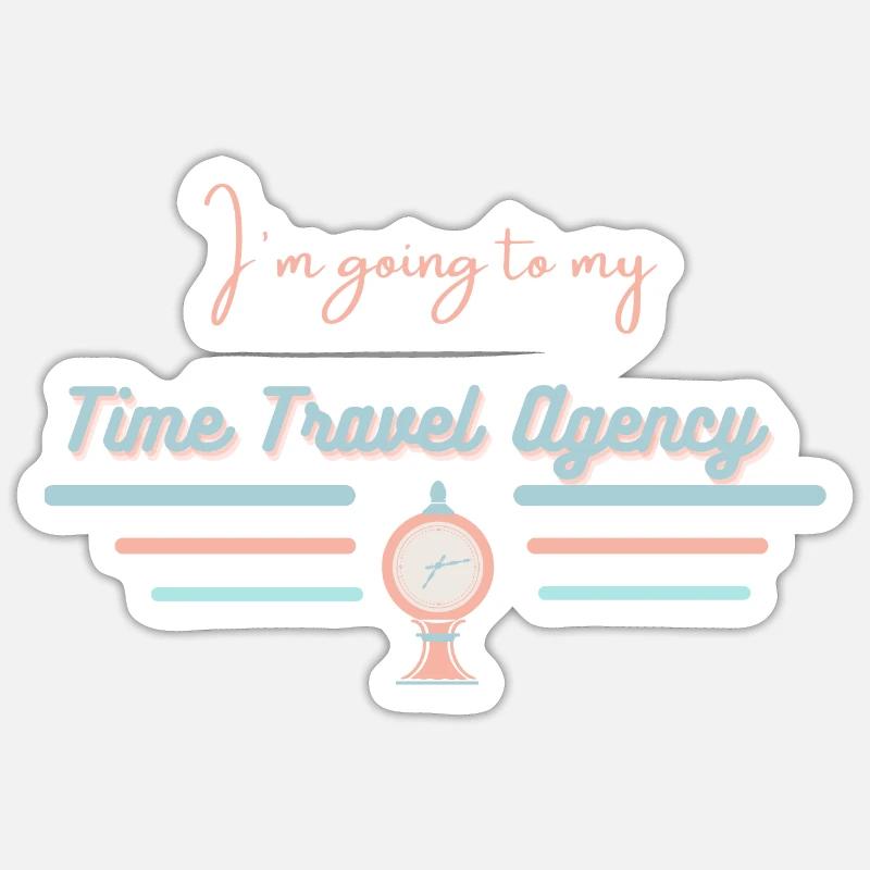 Zeitreise - Sticker Größe S (10 x 10 cm) - Mattweiß