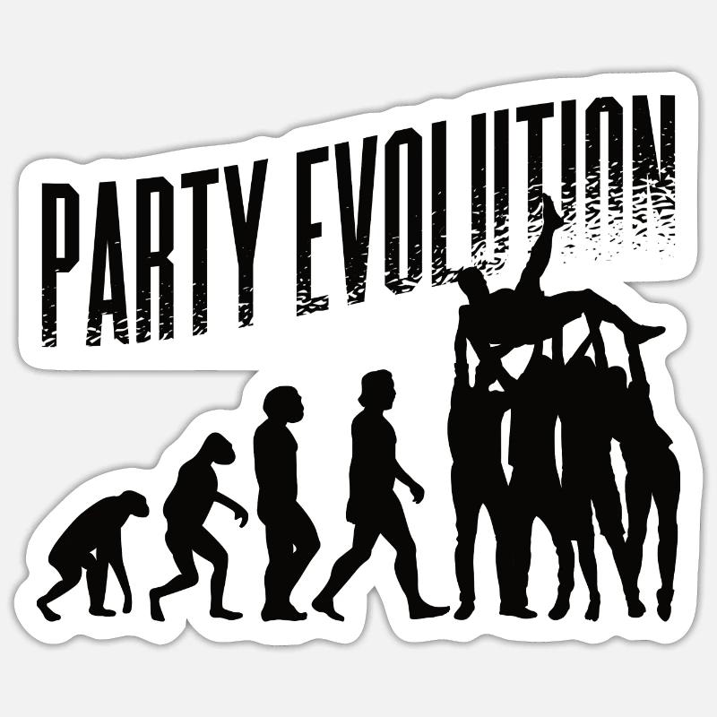 Party Evolution Sticker Größe S (10 x 10 cm)
