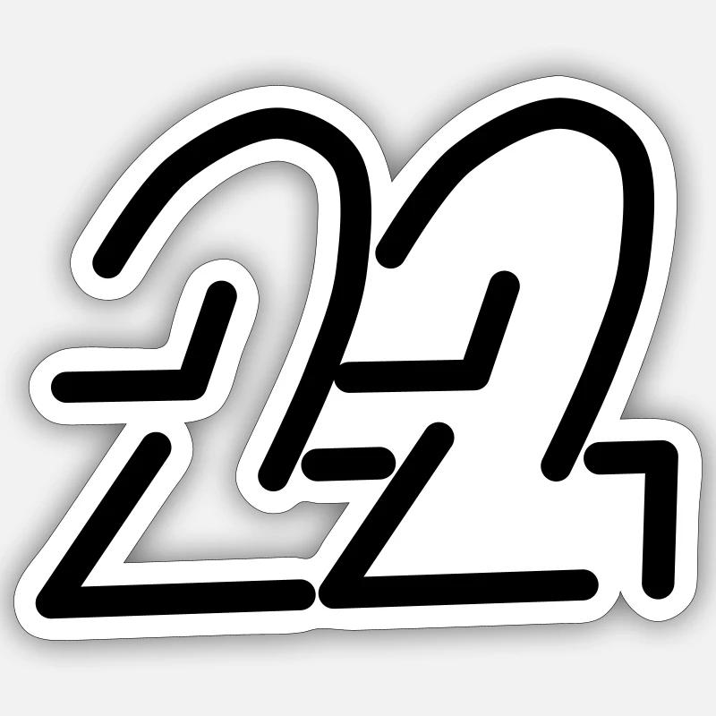 22 - Sticker taille S (10 x 10 cm) - blanc mat