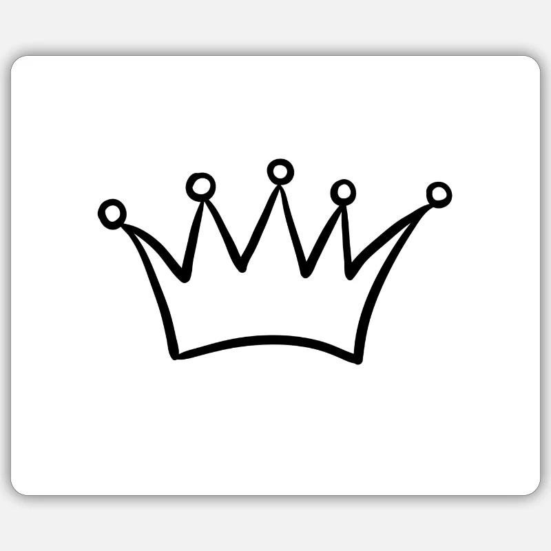Krone - Sticker Größe S (10 x 10 cm) - Mattweiß