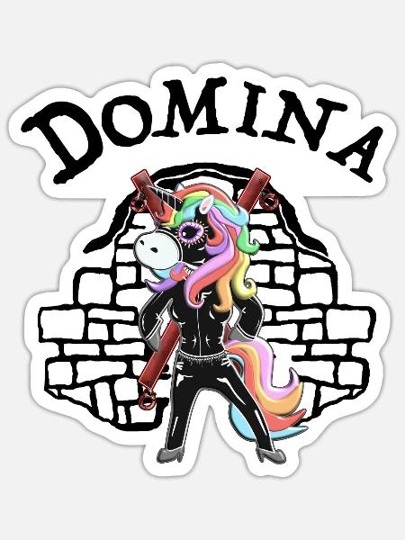 Domina Herrin - Sticker Größe S (10 x 10 cm) - Mattweiß